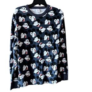 Hanna Andersson Disney Mickey Mouse Organic Cotton Top Navy Blue Medium EUC
